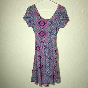 Tribal Style Open Back Dress